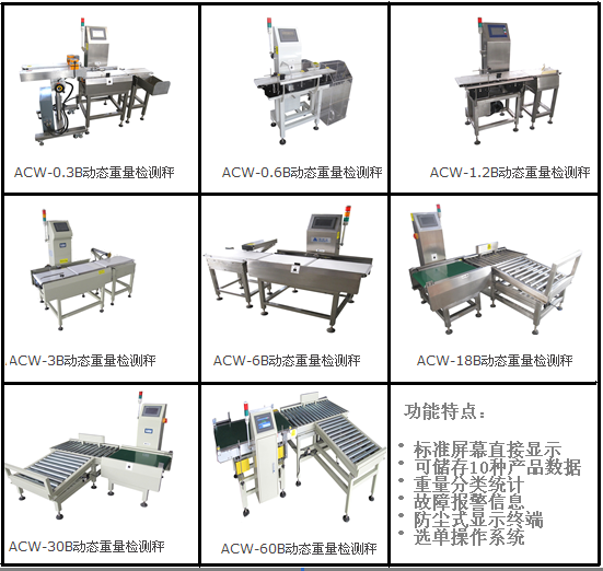 动态重量检测秤（复检秤）